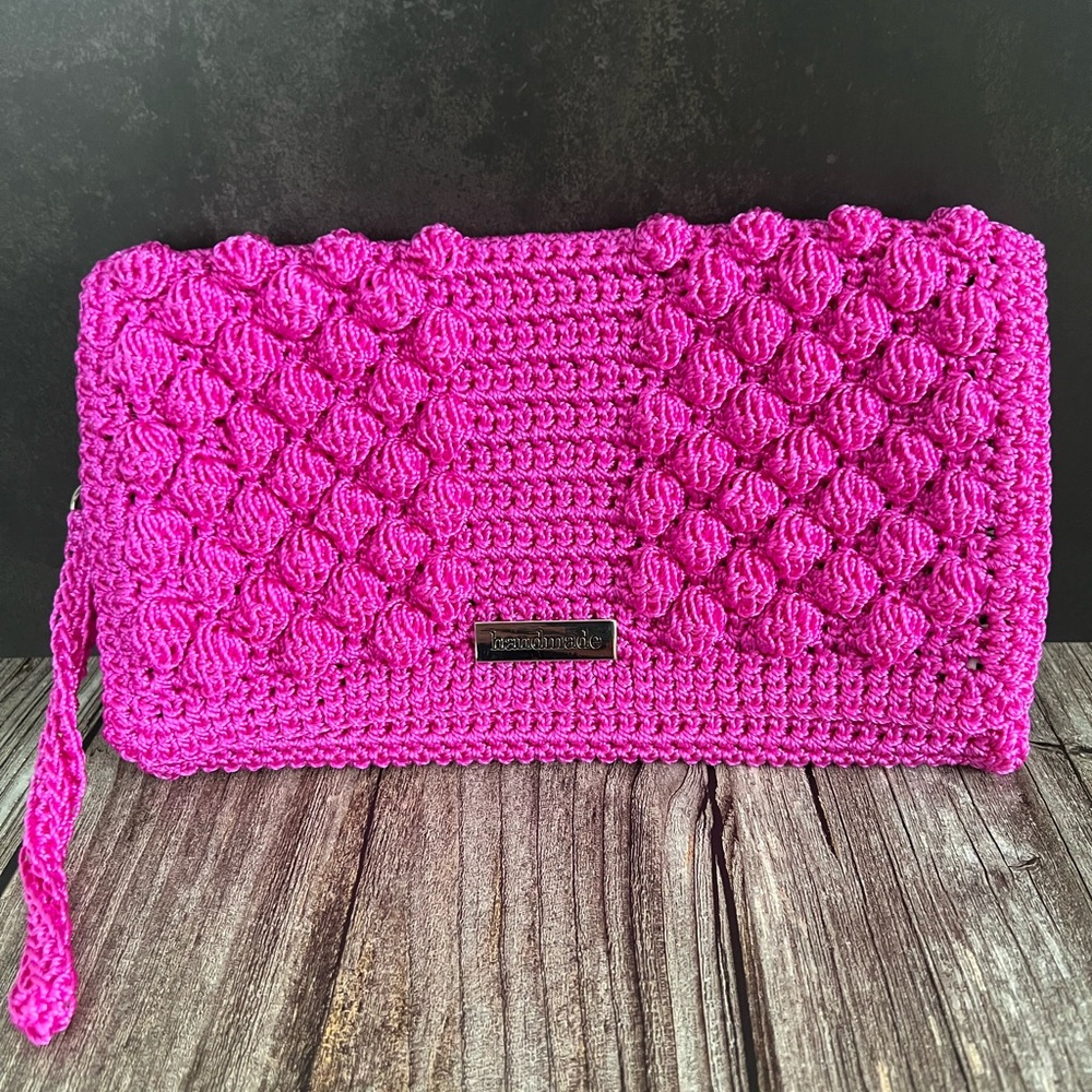Handcrafted Pink Clutch Bag